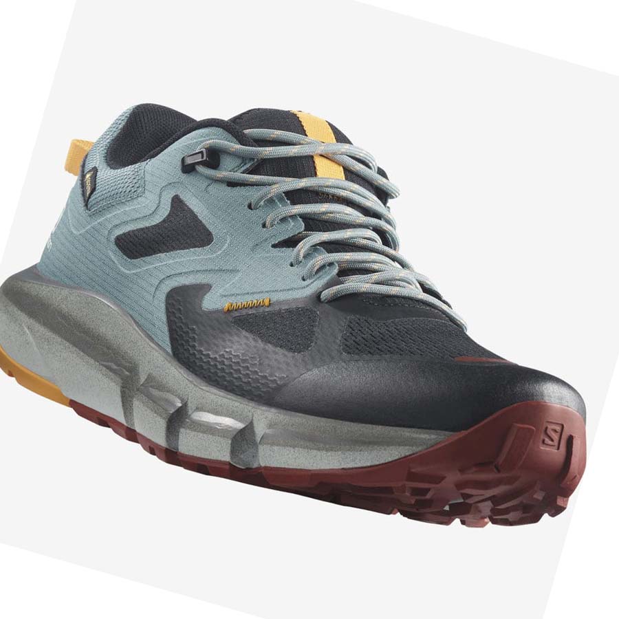 Tenis Senderismo Salomon PREDICT HIKE GORE-TEX Hombre Negros Naranjas | MX 3550SGL